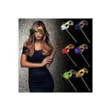 Mey İthalat® Lüks Taşlı Saplı Maskeli Balo Maskesi Altın Renk 35 cm GROUP-1957301