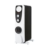 Mey İthalat LUX11-FP-BW 11 Dilim 2700 W Turbo Fanlı Yağlı Radyatör Siyah/beyaz - Çok Renkli