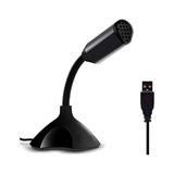 Mey İthalat M308 USB Masaüstü Mini Mikrofon, 13 Cm, Laptop ve Notebook Uyumlu, Siyah - Renkli