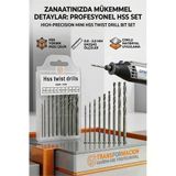 Mey İthalat® Maximilian Voss Serisi | 10'Lu Hss Titanyum Alaşım Mikro Matkap Ucu Seti 723036