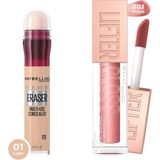 Mey İthalat Maybelline New York Instant Anti Age Eraser Kapatıcı, 01 Light + Lifter Gloss Nemlendirici Dudak Parlatıcısı - 003 Moon