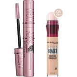 Mey İthalat Maybelline New York Lash Sensational Sky High Maskara & Instant Anti Age Eraser Kapatıcı - 01 Light