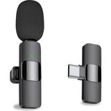 Mey İthalat Maybesta Android Bilgisayar Için Profesyonel Kablosuz Yaka Yaka Mikrofonu - Kablosuz Yönlü Kondenser Kayıt Mikrofonu USB C Arayüzü ile Röportaj Video Podcast Vlog Youtube
