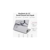 Mey İthalat Mcstorey MacBook Air 13 Inç Kılıf Uyumlu A1369 A1466 Renkli Boya Desenli Ince Sert Kapak Darbe Çizilme Koruma Hard Case Mat Yüzey Gri