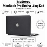 Mey İthalat Mcstorey MacBook Pro 13 Inç Kılıf A1425 A1502 Uyumlu Sert Kapak Hard Case Koruyucu Retina 13 Inç Laptop Kılıfı Çizilme ve Darbelere Dayanıklı Ince Hafif Tam Korumalı Kapak Siyah