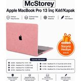 Mey İthalat Mcstorey MacBook Pro 13 Inç Kılıf A2338 M1 M2 Uyumlu Kumaş Kaplama Sert Koruyucu Hard Case A1706 A1708 A1989 A2159 A2251 A2289PEMBE