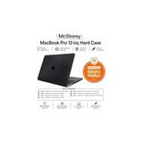 Mey İthalat Mcstorey MacBook Pro 13 Karbon Fiber Desenli Kılıf A1706 A1708 A1989 A2159 A2251 A2289 A2338 M1 M2 Uyumlu Ince Hafif Sert Kılıf Koruyucu Kapak Siyah