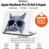 Mey İthalat Mcstorey MacBook Pro 15 Kedili Desenli Kılıf A1707 A1990 Uyumlu Tpu Sert Kılıf Ince Hafif Koruyucu Kapak 2016-2019 R-183