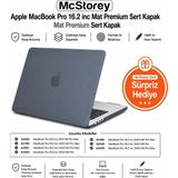 Mey İthalat Mcstorey MacBook Pro 16.2 Inç Kılıf A2485 A2780 A2991 A3403 A3186 A3428 A3429 Uyumlu Mat Tpu Şeffaf Kılıf Parmak Izi Bırakmayan Ince Hafif Koruyucu Kapak Siyah