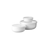 Mey İthalat Mepal Lumina Saklama Kutusu, 3 Parçalı Set, Buzdolabı, Derin Dondurucu, Buharlı Pişirme ve Mikrodalga Fırın Için Kapaklı Saklama Kapları, 250 Ml, 750 ml ve 1500 ml – Beyaz
