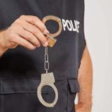 Mey İthalat® Metal Malzemeden İmal Anahtarlı Oyuncak Polis Kelepçesi