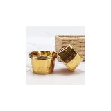 Mey İthalat Metalik Altın Rengi Muffin Kalıbı, 12'li Set, 6.5x4 Cm, Fırına Dayanıklı Cupcake Kek Kalıpları