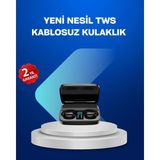Mey İthalat Mey Ithalat® A10S Tws Bluetooth 5.0 Kablosuz Kulaklık 1800 Mah Şarj Kutulu