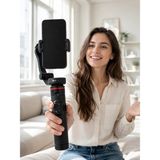 Mey İthalat Mey Ithalat® Aı Takipli Gimbal Selfie Stick 360° Otomatik Yüz Takibi Bluetooth Kumandalı Uzayabilir Tripodlu Telefon Sabitleyici