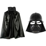 Mey İthalat Mey Ithalat® Çocuk Boy Yıldız Savaşları Star Wars Darth Vader Maskesi ve 90 cm Pelerin Seti Siyah