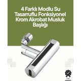 Mey İthalat Mey Ithalat® Krom Musluk Başlığı | 4'ü 1 Arada Su Çıkışı | Kolay Montajlı