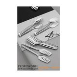 Mey İthalat Mey Ithalat® Mutfak Maşa Seti - Makarna Pasta Salata Çok Amaçlı Maşa 4 Lü Set 304 Paslanmaz - Renkli