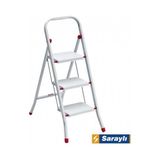 Mey İthalat Mey Ithalat® Saraylı Pratik Metal Merdiven Beyaz 3 Basamaklı