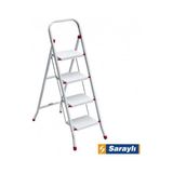 Mey İthalat Mey Ithalat® Saraylı Pratik Metal Merdiven Beyaz 4 Basamaklı