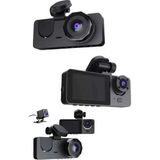 Mey İthalat Mey Ithalat® Yol Kayıt Araç Kamerası Hd Dvr 3 Kameralı 2.0in Ekranlı Ön Iç Arka - Çok Renkli