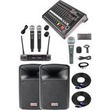Mey İthalat Midex Extreme Paket-1 Mixer Hoparlör Mikrofon Full Ses Sistemi Seti