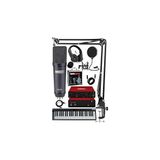 Mey İthalat Midex Midi Paket-4 Stüdyo Ekipmanları Seti Ses Kartı Midi Klavye Mikrofon Kulaklık