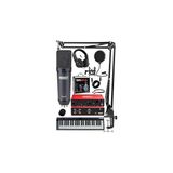 Mey İthalat Midex Midi Paket-6 Stüdyo Ekipmanları Seti Ses Kartı Midi Klavye Mikrofon Kulaklık