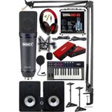 Mey İthalat Midex Wizard Paket-6 Stüdyo Ekipmanları Seti (Monitör Mikrofon Ses Kartı Kulaklık Midi Klavye)