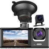 Mey İthalat Mieco 1s WIFI/1920P FHD/170° Ultra Geniş Açı/gece Görüşü ve G-Sensörü/ 3 Kameralı Araç Kamerası (2025)