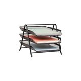 Mey İthalat Mind Reader 3 Katmanlı Kağıt Tepsisi, Masaüstü Düzenleyici, Dosya Depolama, Çalışma Alanı, Ofis, Metal Örgü, 11.5 "u x 13.75" G x 10"h, Siyah