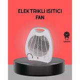 Mey İthalat® Mini Elektrikli Isıtıcı 2000W – Termostatlı Fanlı Isıtma, Taşınabilir Tasarım