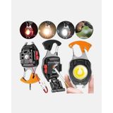 Mey Ithalat® Mini LED Anahtarlık Fener – Şişe Açacağı, Tornavida, Düdük ve USB Şarj Öz - Renkli - 1 W