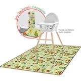 Mey İthalat Minimono Mama Sandalyesi ve Aktivite Örtüsü - Kaydırmaz Taban - Su Itici Yüzey - Yıkanabilir - 145X120CM, Sevimli Meyveler