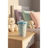 Mey İthalat Mınıso Lisanslı Cinnamoroll Tatlı Fabrikası Dekoratif Seramik Bardak, Kapaklı ve Pipetli, 400 Ml, 2022387910107