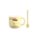 Mey İthalat Mınıso Sanrio Lisanslı Kabartmalı Seramik Kaşıklı Kupa (450ML)(POMPOMPURIN)