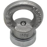 Mey İthalat Mns Magneteksan Çok Güçlü Deniz Mıknatısı - Fishing Magnet - Neodyum Daimi Çelik Mıknatıs - Halkalı Pot Mıknatıs - Nikel Kaplı - Paslanmaz - Kararma Yapmaz - Tuzlu Suya Dayanıklı (Ø25 mm (15 Kg))