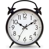 Mey İthalat Modern Siyah Metal Duvar Saati, 30 cm Büyük Boy, Sessiz Mekanizmalı, Dekoratif, Salon, Ev ve Ofis Için