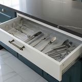 Mey İthalat Modüler Organizer Set Mutfak Çekmece Içi Düzenleyici Çatal Kaşık Bıçak Organizeri Kristal (10'lu Set)