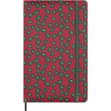 Mey İthalat Moleskine Mantero'dan Ipek Not Defteri, Italyan Ipekli Sert Kapak, Çizgili Sayfalar ve Elastik Kilitli, Hediye Kutulu, Büyük Format 21 x 13 Cm, Renk Bordo
