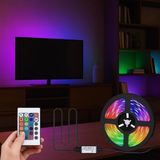 Mey İthalat Monitör ve Tv Arkası 3 Metre Rgb Şerit LED Seti - Cata USB Bağlantılı, Uzaktan Kumandalı, 352 Renk Seçenekli Ambiyans Aydınlatma, Göz Yormayan LED Işık Sistemi
