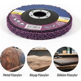 Mey İthalat Mor 115 mm Parlatma Diski Döküm Metal Ahşap Yüzeyler Için Pas Boya Sökücü Flap Disk