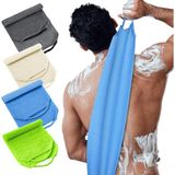 Mey İthalat Moukeren 4 Adet Peeling Sırt Fırçası, Duş Için Naylon Sırt Peeling Uzatılmış Uzunluk Arka Pullar Temizleyiciler Esnek Çekme Kayışı Soyma Bezi Saplı