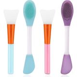 Mey İthalat Mozeat Lens 4 Adet Yüz Maskesi Fırçası, Silikon Fırça, Maske Aplikatörü, Tekrar Kullanılabilir Yüz Fırçası, Çamur, Vücut Losyonu, Makyaj, Cilt Bakımı, Temizlik Aleti