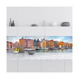 Mey İthalat Mutfak Tezgâh Arası Fayans Desenli Yapışkanlı Folyo Amsterdam 60X300 cm - 10 cm