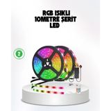 Mey Ithalat® Müziğe Duyarlı Renkli Smart Şerit LED Işık USB Bağlantılı Ambiyans Aydınlatma