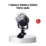 Mey İthalat® Müzik Ritmine Duyarlı Renkli Disko Topu – 7 Modlu Işıklı Parti Lambası