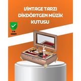 Mey İthalat® Müzikli Balerin Figürlü Takı Kutusu Piyano Desenli Dekoratif