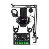 Mey İthalat MX-2020 Compact Set-1 Efektli Ses Kartı, Mikrofon ve Stand Seti, Pc/telefon - Renkli