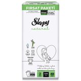 Mey İthalat® Natural Bebek Bezi Fırsat Paketi 2 Beden 3-6 Kg 48 Adet