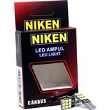Mey İthalat Niken 12V T10 Büyük Dipsiz Ampul 18 Led'li 2’li Set - Beyaz Işık